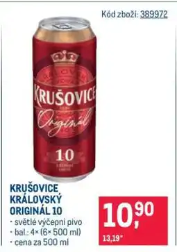 Makro Krušovice Královský Originál 10 nabídka