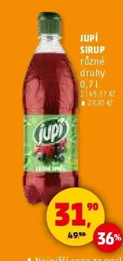 Penny Market Jupí sirup různé druhy nabídka