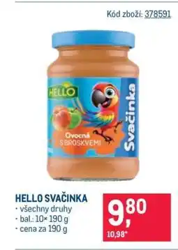 Makro HELLO Svačinka nabídka