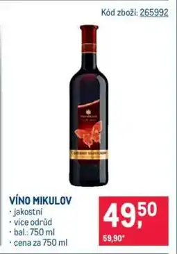 Makro Víno Mikulov nabídka