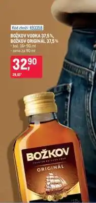 Makro Božkov Vodka 37,5 %, Božkov Originál 37,5 % nabídka