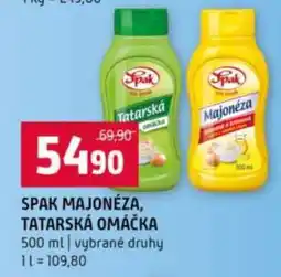 Terno SPAK Majonéza, Tatarská omáčka nabídka