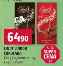 Terno LINDT LINDOR Čokoláda nabídka