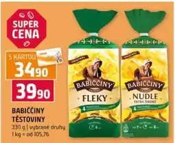 Terno Babiččiny těstoviny nabídka