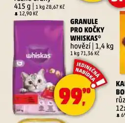 Penny Market Whiskas granule pro kočky nabídka