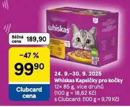 Tesco Whiskas kapsičky pro kočky nabídka