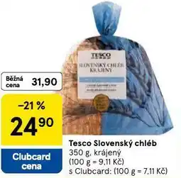 Tesco Slovenský chléb nabídka