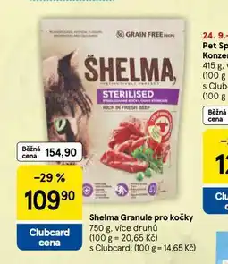 Tesco Shelma granule pro kočky nabídka
