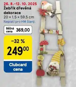 Tesco Žebřík dřevěná dekorace nabídka
