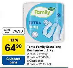 Tesco Tento family extra long kuchyňské utěrky nabídka