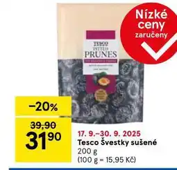 Tesco Švestky sušené nabídka
