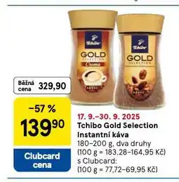 Tesco Tchibo gold selection instatní káva nabídka