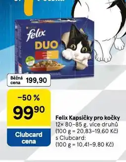 Tesco Felix kapsičky pro kočky nabídka