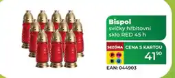 Tamda Foods Bispol svíčky hřbitovní sklo RED 45 h nabídka