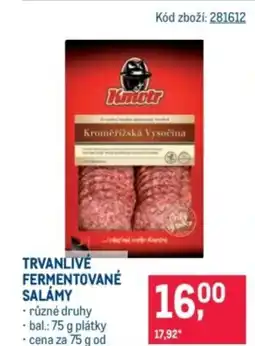 Makro Trvanlivé fermentované salámy nabídka