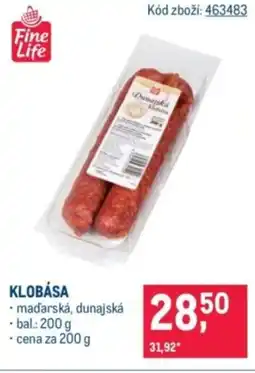 Makro Klobása nabídka
