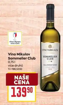 Billa Víno Mikulov Sommelier Club 0,75l nabídka
