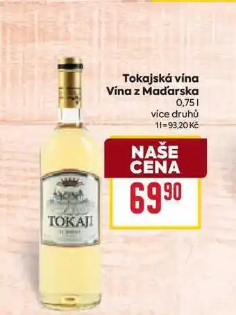 Billa Tokajská vína Vína z Maďarska 0,75l nabídka