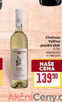 Billa Chateau Valtice pozdní sběr 0,75l nabídka