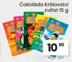 Kubík potraviny Čokoláda Království zvířat nabídka