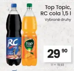 Kubík potraviny Top Topic, RC cola nabídka