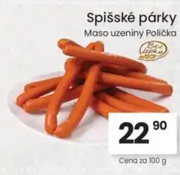 Kubík potraviny Spišské párky nabídka