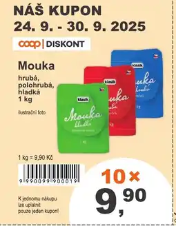 COOP DISKONT Mouka hrubá, polohrubá, hladká nabídka