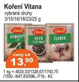 COOP DISKONT Koření Vitana nabídka