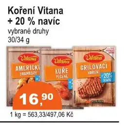 COOP DISKONT Koření Vitana+ 20% navic nabídka