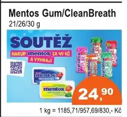 COOP DISKONT Mentos Gum/CleanBreath nabídka