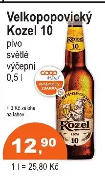 COOP DISKONT Velkopopovický Kozel 10 nabídka