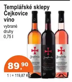 COOP DISKONT Templářské sklepy Čejkovice víno nabídka