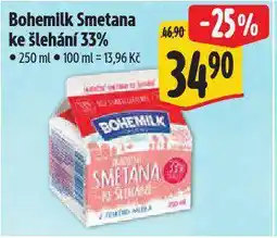 Albert Bohemilk smetana ke šlehání 33% nabídka