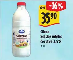 Albert Olma selské mléko čerstvé 3,9% nabídka