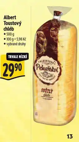 Albert Toustový chléb nabídka