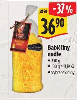 Albert Babiččiny nudle nabídka