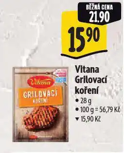 Albert Vitana grilovací koření nabídka