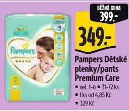Albert Pampers pants premium care nabídka