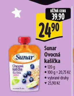 Albert Sunar ovocná kašička nabídka
