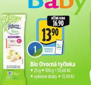 Albert Bio ovocná tyčinka nabídka