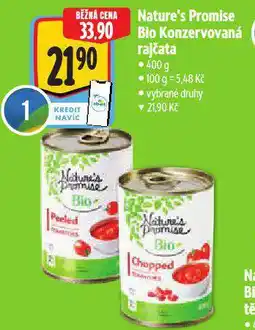 Albert Nature´s promise bio konzervovaná rajčata nabídka