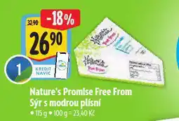 Albert Nature´s promise free form sýr s modrou plísní nabídka