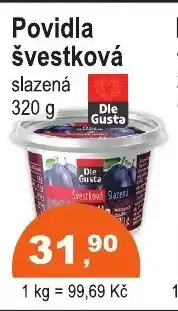 COOP DISKONT Povidla švestková nabídka