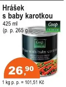 COOP DISKONT Hrášek s baby karotkou nabídka