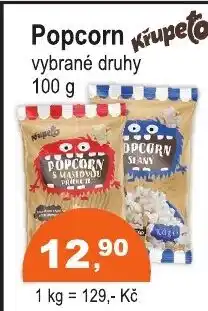 COOP DISKONT Popcorn nabídka