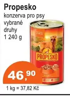 COOP DISKONT PROPESKO konzerva pro psy nabídka