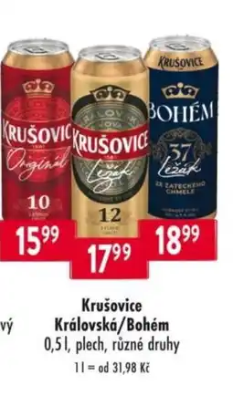 Qanto Krušovice Královská/Bohém nabídka