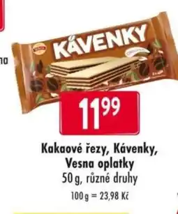 Qanto Kakaové řezy, Kávenky, Vesna oplatky nabídka
