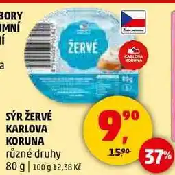Penny Market SÝR ŽERVÉ KARLOVA KORUNA různé druhy, 80 g nabídka