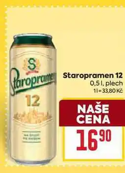 Billa Staropramen 12 0,51, plech nabídka